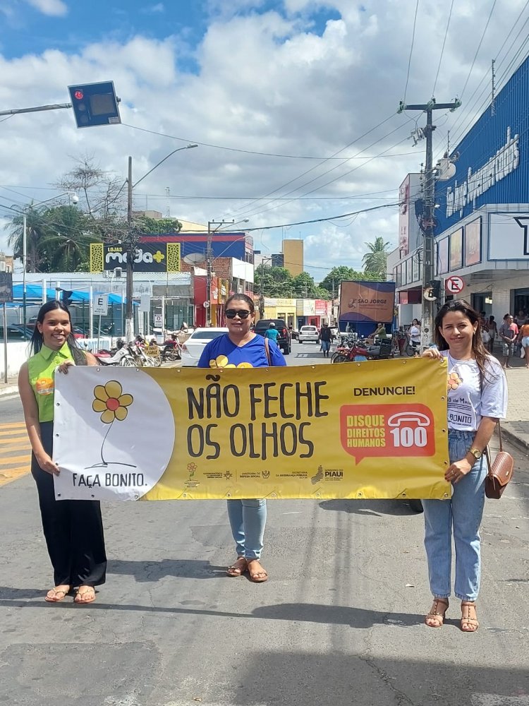 Prefeitura de Floriano participa de blitz educativa da campanha Maio Laranja em parceria com a SSP-PI