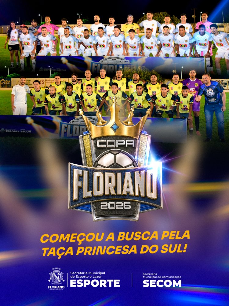 Copa Floriano 2026 é aberta no Estádio Tiberão com público, homenagens e goleada