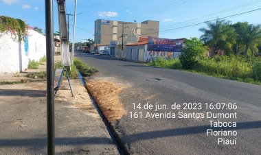 Infraestrutura de Floriano faz manutenção contínua com tapa-buracos nas ruas e iluminação pública