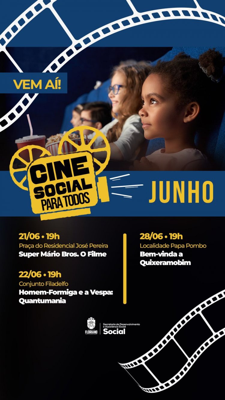 Projeto Cine Social para Todos leva cinema para espaços públicos em Floriano