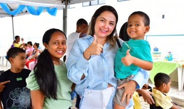 Crianças atendidas pela sala de estimulação da Policlínica ganham festa