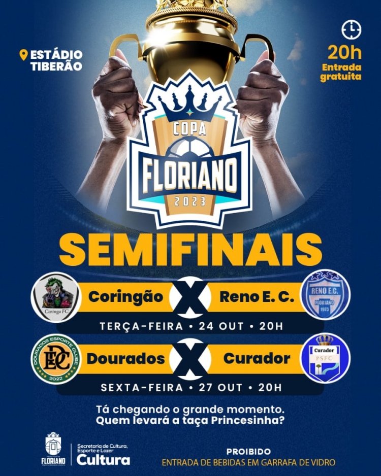 Copa Floriano: definidos os semifinalistas da próxima fase da competição