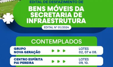 Prefeitura de Floriano divulga resultado do edital de Desfazimento de Bens Móveis