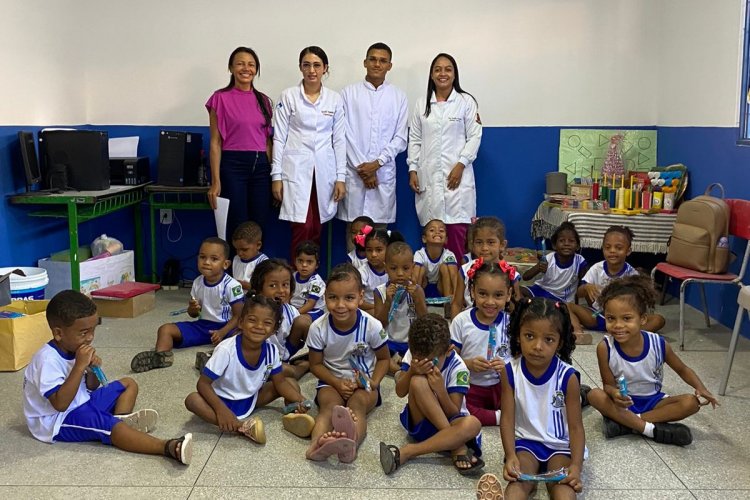 Saúde Bucal realiza ações e incentiva alunos da rede municipal de educação