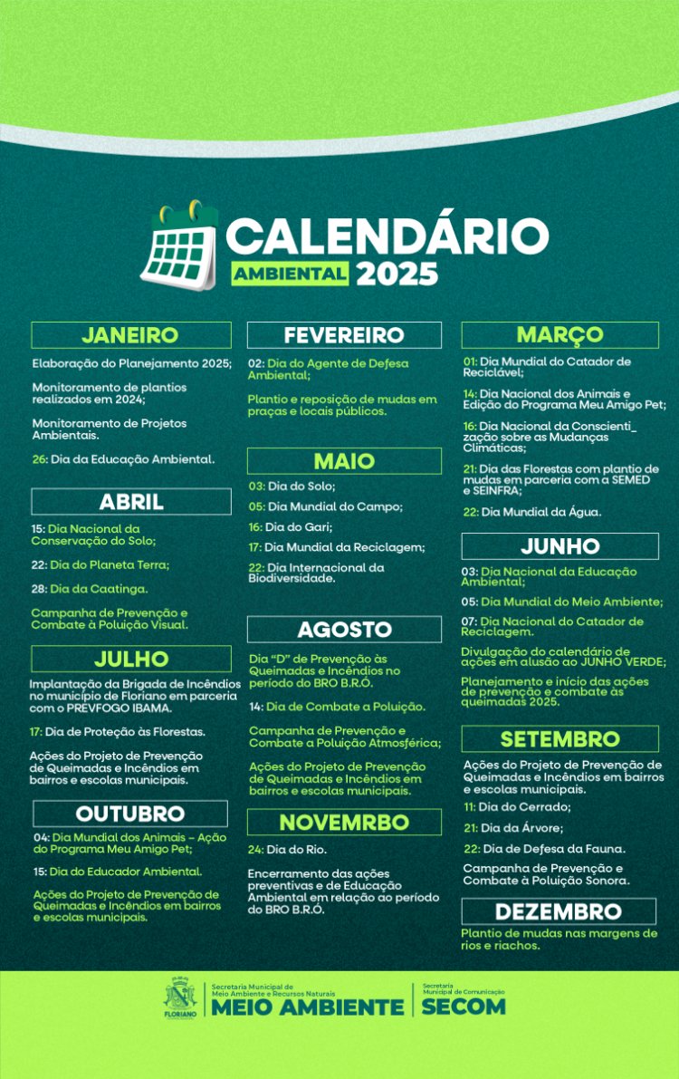 Calendário Ambiental 2025