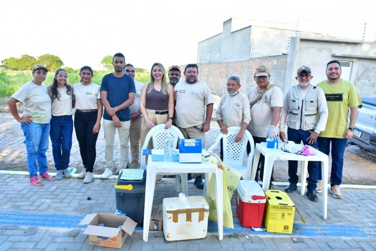 Secretaria de Saúde de Floriano realiza ação 'Meu Amigo Pet' no bairro Taboca