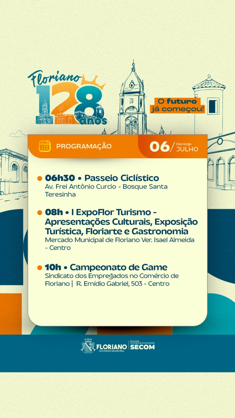 Prefeitura de Floriano lança a programação oficial do aniversário da cidade 