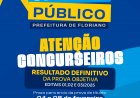 Prefeitura de Floriano divulga resultado definitivo da prova objetiva do concurso e convoca candidatos para prova de títulos