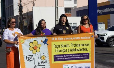 Assistência Social de Floriano realiza ato ‘Faça Bonito’ em alusão ao Maio Laranja