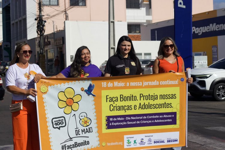 Assistência Social de Floriano realiza ato ‘Faça Bonito’ em alusão ao Maio Laranja