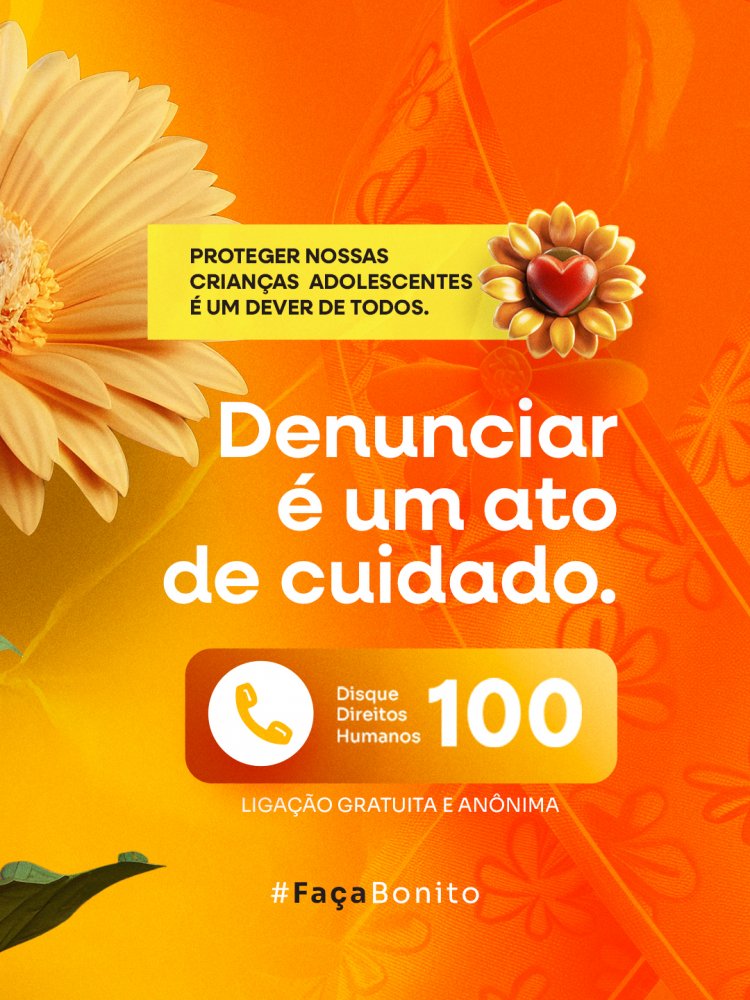 Assistência Social de Floriano realiza ato ‘Faça Bonito’ em alusão ao Maio Laranja