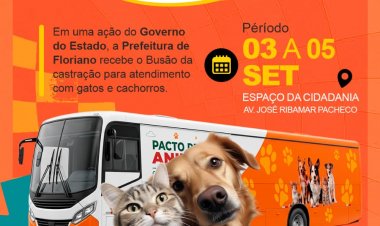 Floriano recebe o “Busão da Castração” com 500 vagas gratuitas